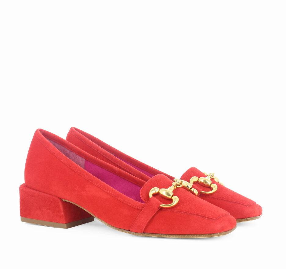 Le Babe MOCASSINI IN VELOUR ROSSO 2025