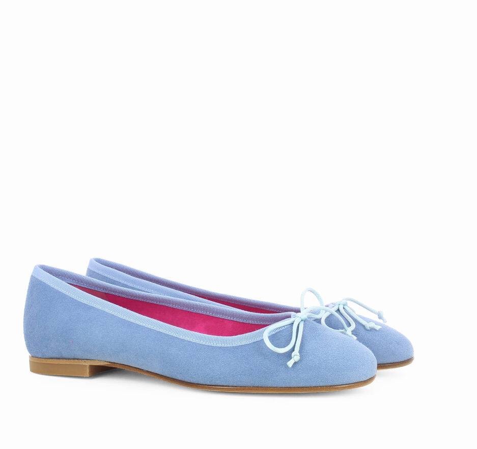 Le Babe BALLERINE IN VELOUR CIELO Qualità