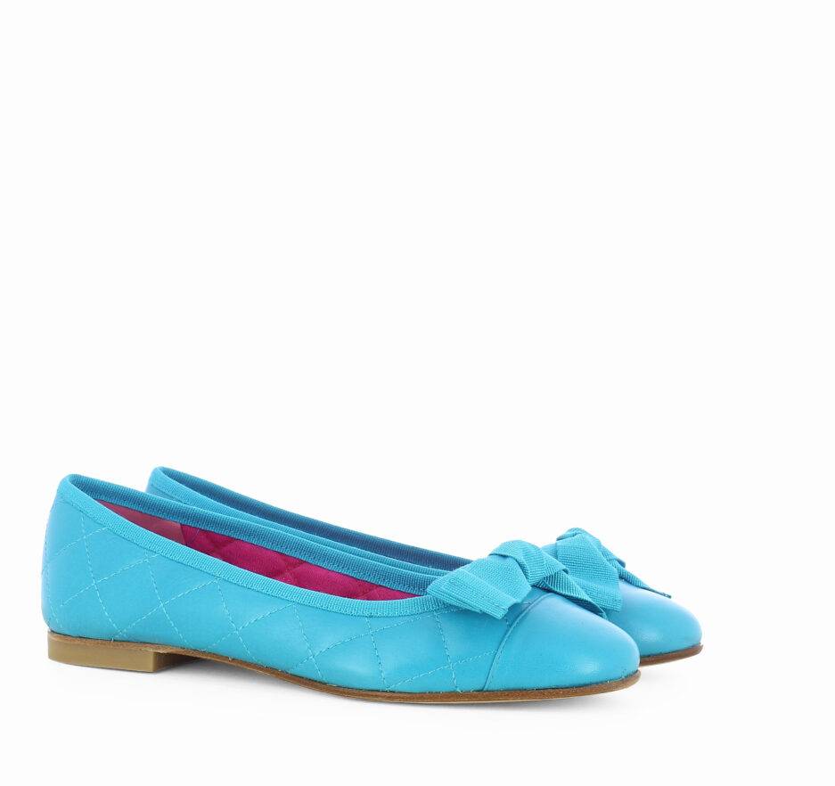 Le Babe BALLERINE IN NAPPA TURCHESE Vendita