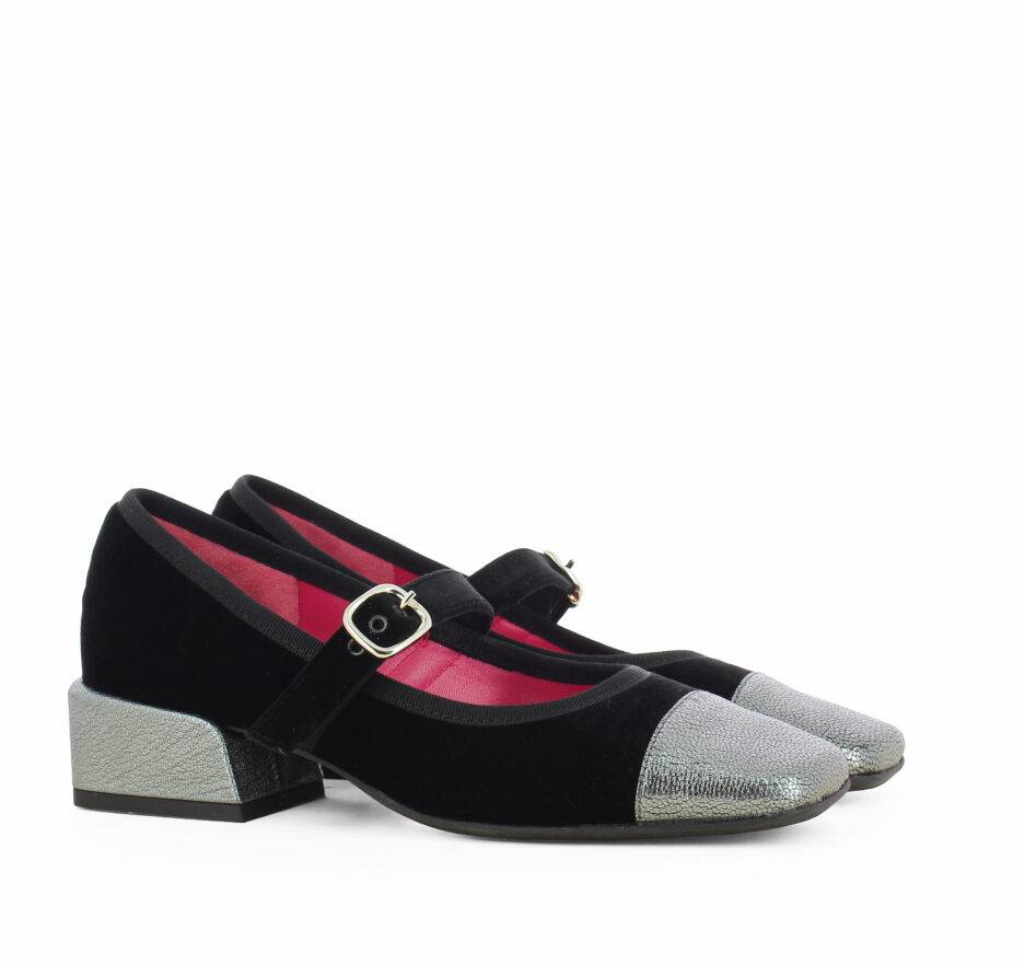 Le Babe BALLERINE IN VELLUTO NERO Pezzi Unici