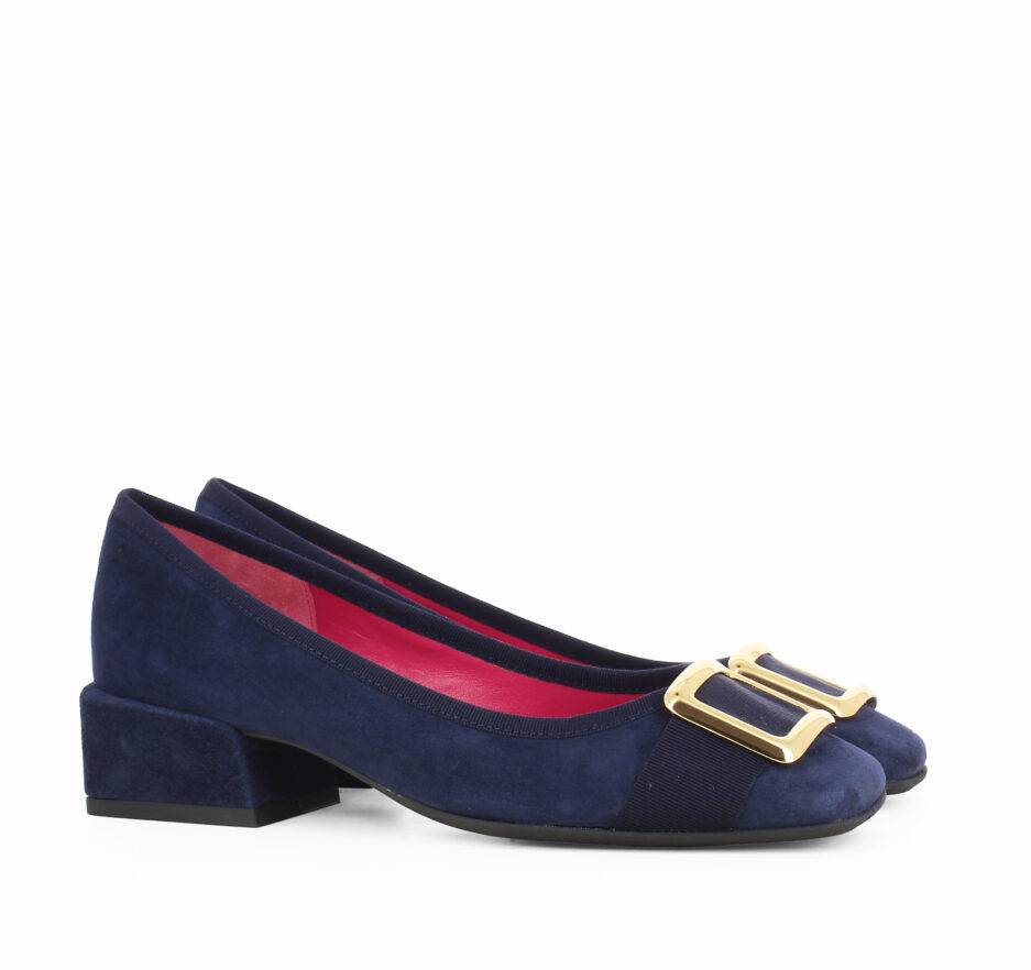Le Babe BALLERINE IN VELOUR BLU Consegna Veloce