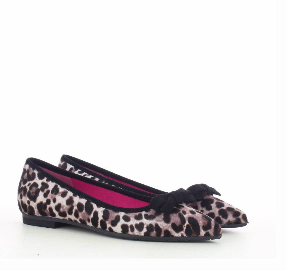 Le Babe BALLERINE IN PONY LEOPARD GHIACCIO Sottocosto