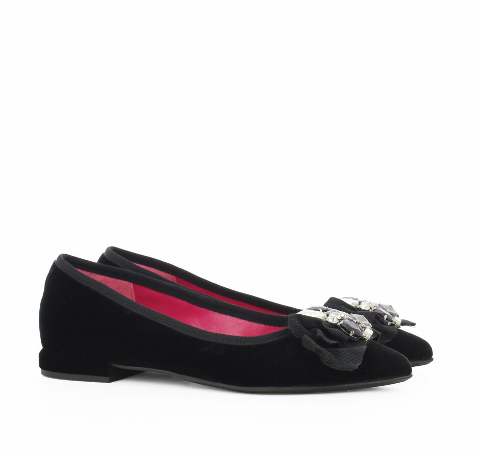 Le Babe BALLERINE IN VELLUTO NERO Convenienza