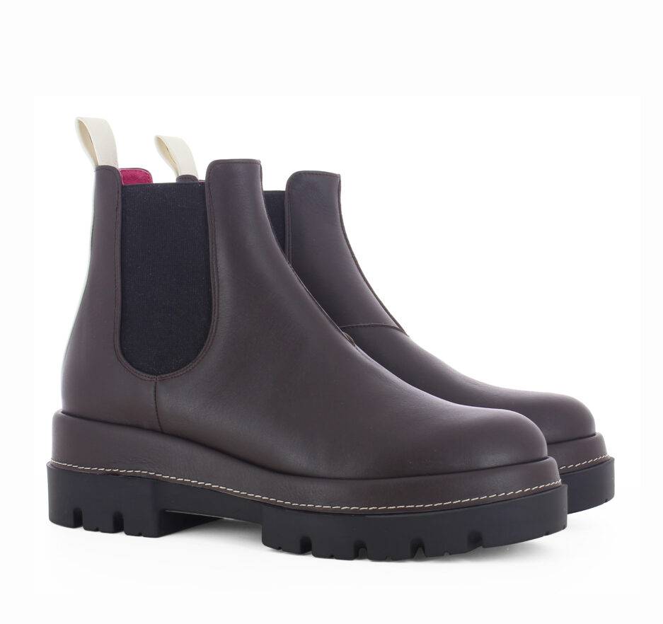 Le Babe BOOTS IN VITELLO TESTA DI MORO Outlet