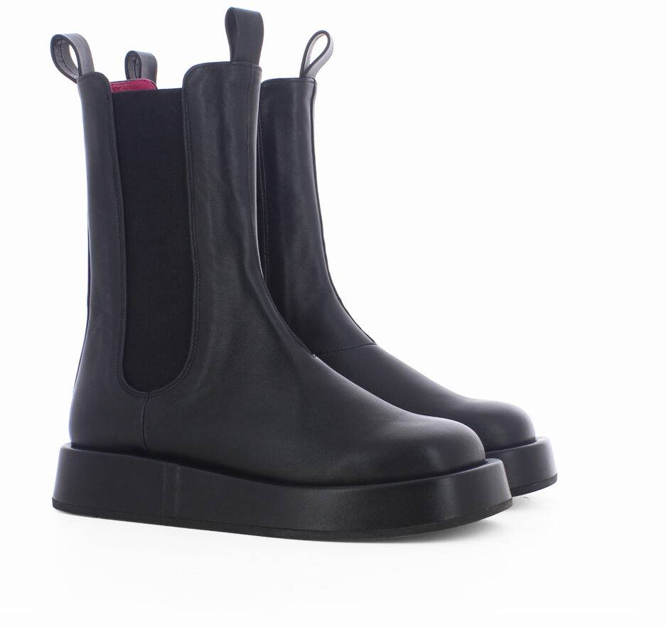 Le Babe BOOTS IN NAPPA NERA Saldi Di Fabbrica