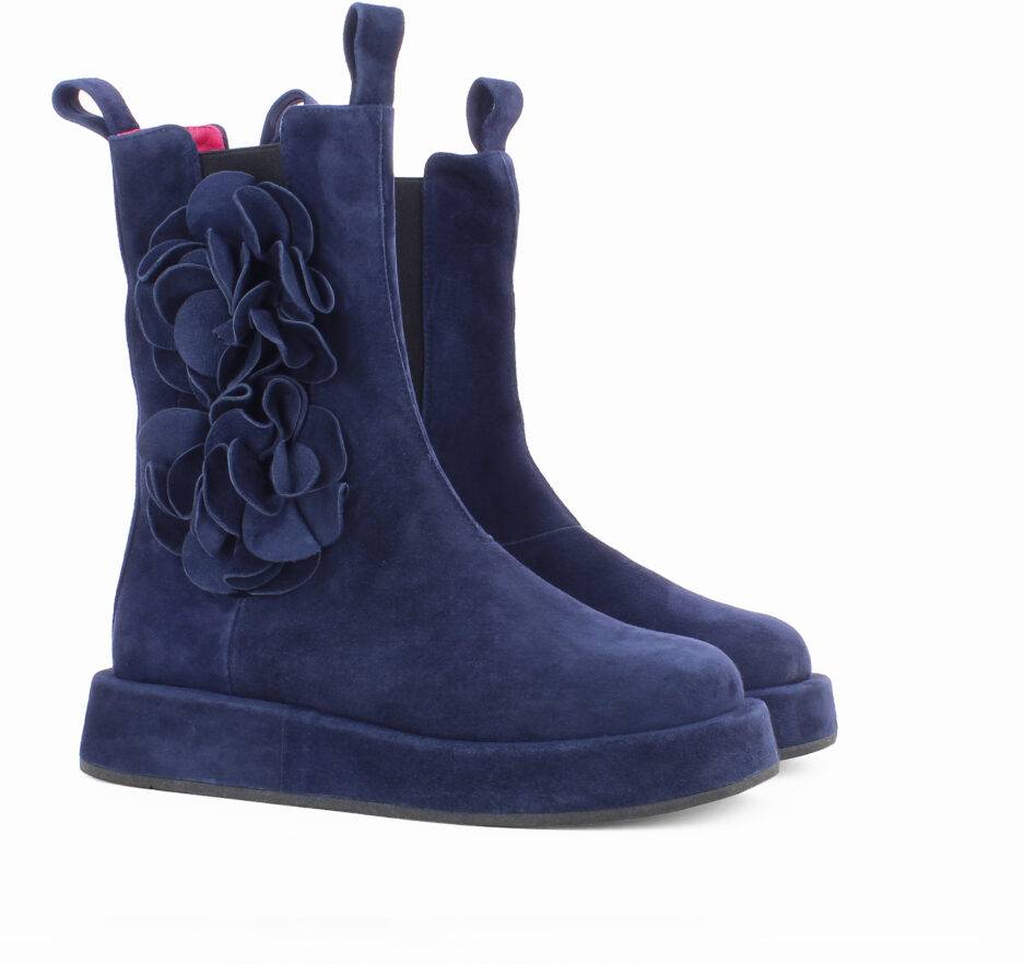 Le Babe BOOTS IN VELOUR BLU I Più Venduti