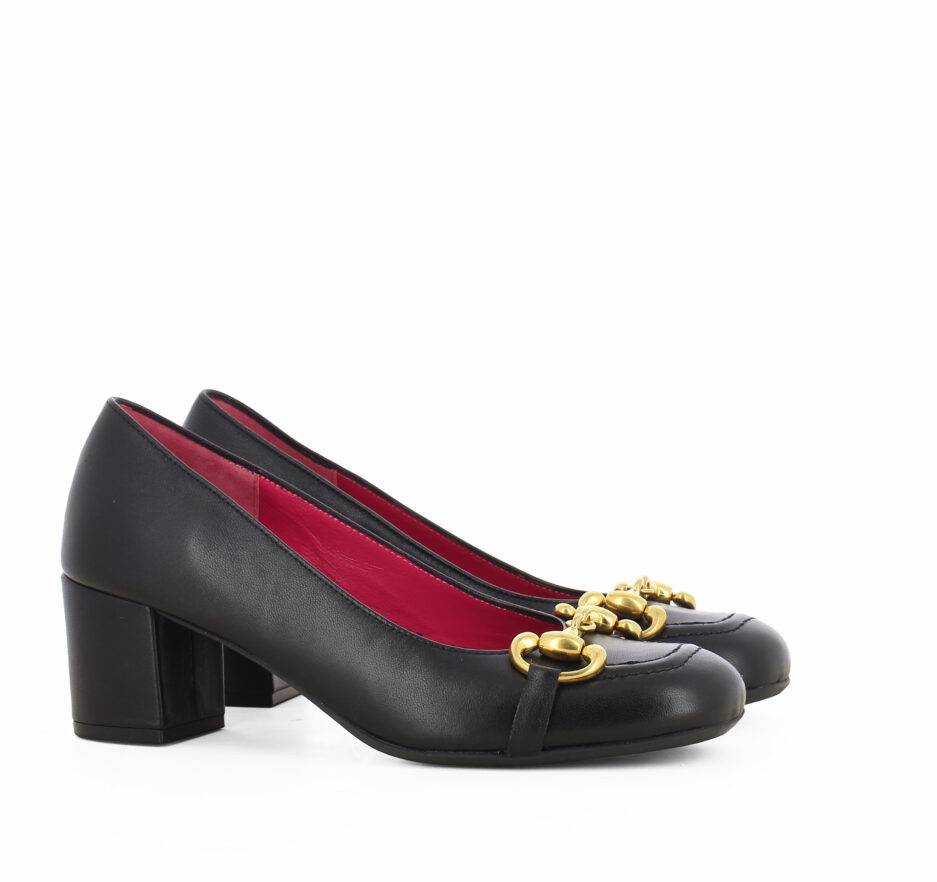 Le Babe DECOLLETE’ IN NAPPA NERA Moda