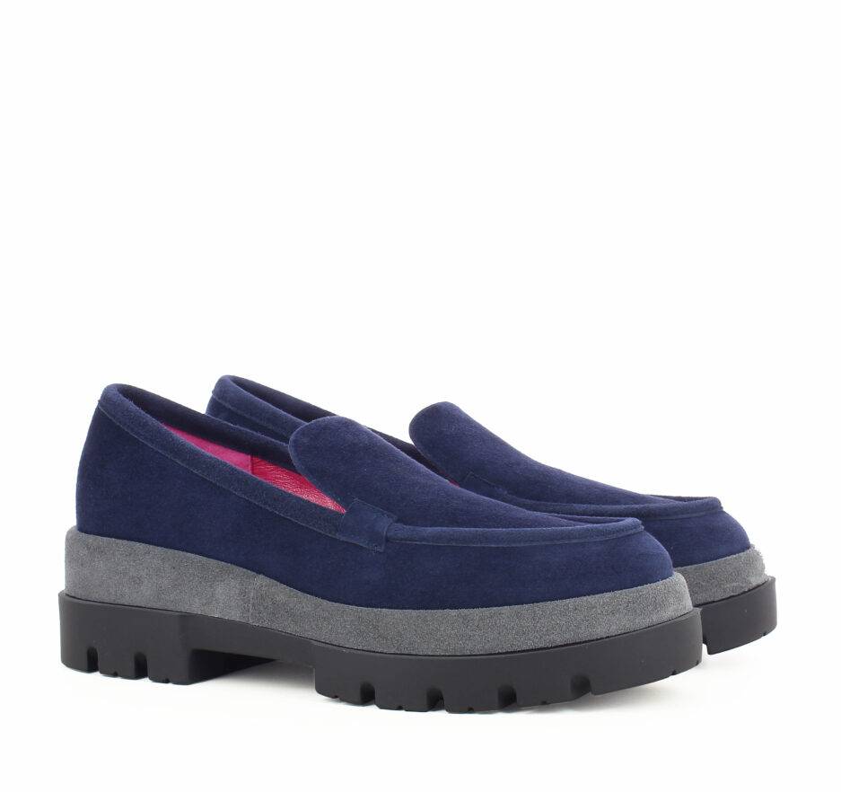 Le Babe MOCASSINI IN VELOUR BLU Vendite Flash