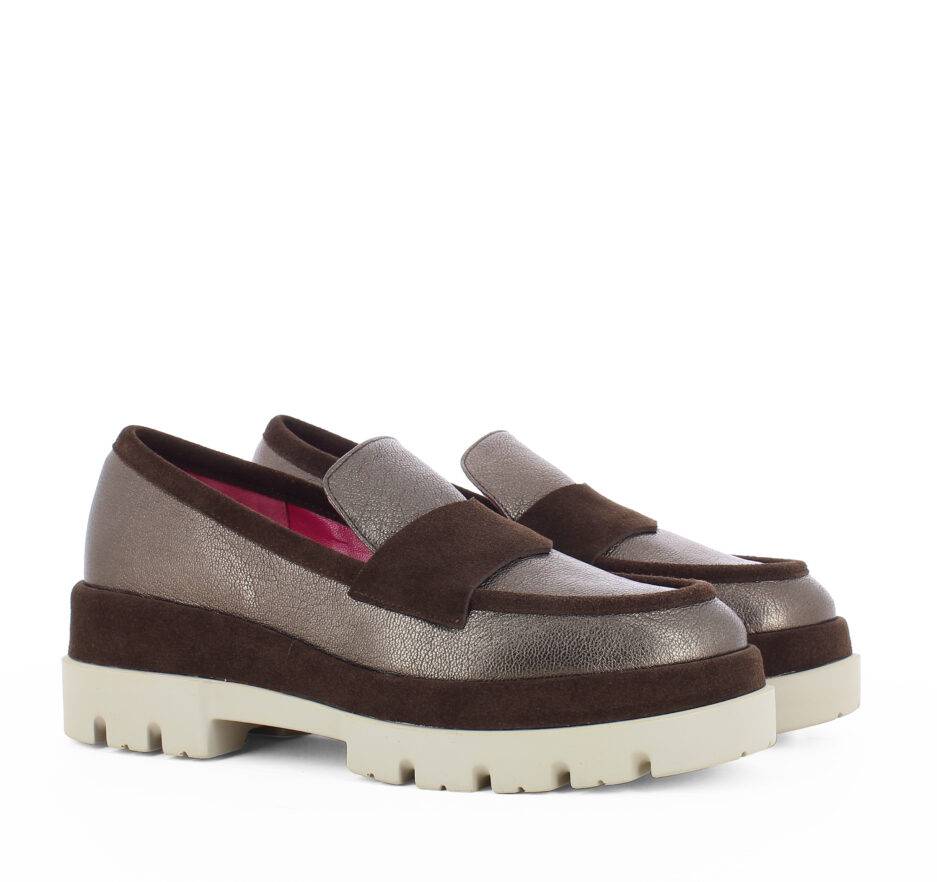 Le Babe MOCASSINI IN CUBA BRONZO In Saldo