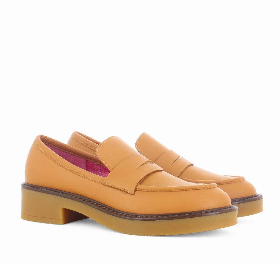 Le Babe MOCASSINI IN VITELLO COGNAC Promozione Limitata