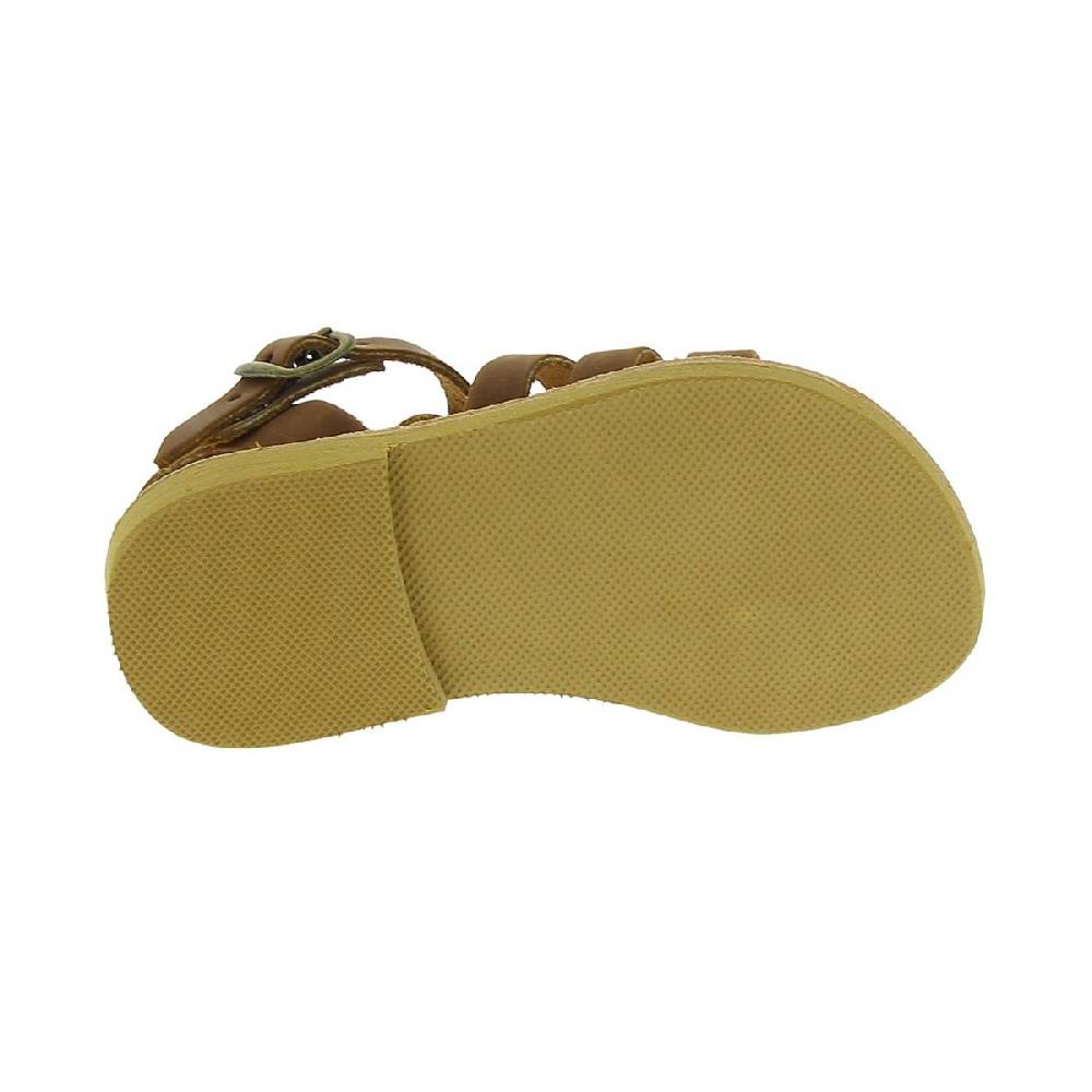 Lartigiano Del Cuoio Sandali gladiatore da bambino in pelle nubuck marrone chiusura con fibbia Fino Al -60%