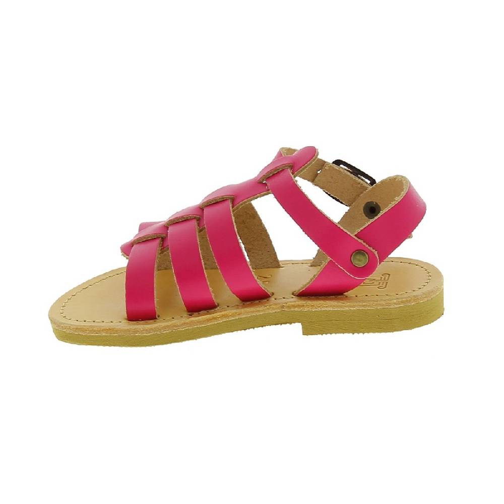 Lartigiano Del Cuoio Sandali gladiatore da bambina in pelle di vitello fucsia chiusura con fibbia Shopping Online
