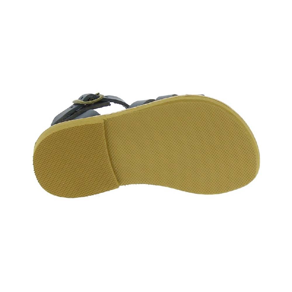 Lartigiano Del Cuoio Sandalo da bambino in morbida pelle nubuck blu chiusura con fibbia Sottocosto