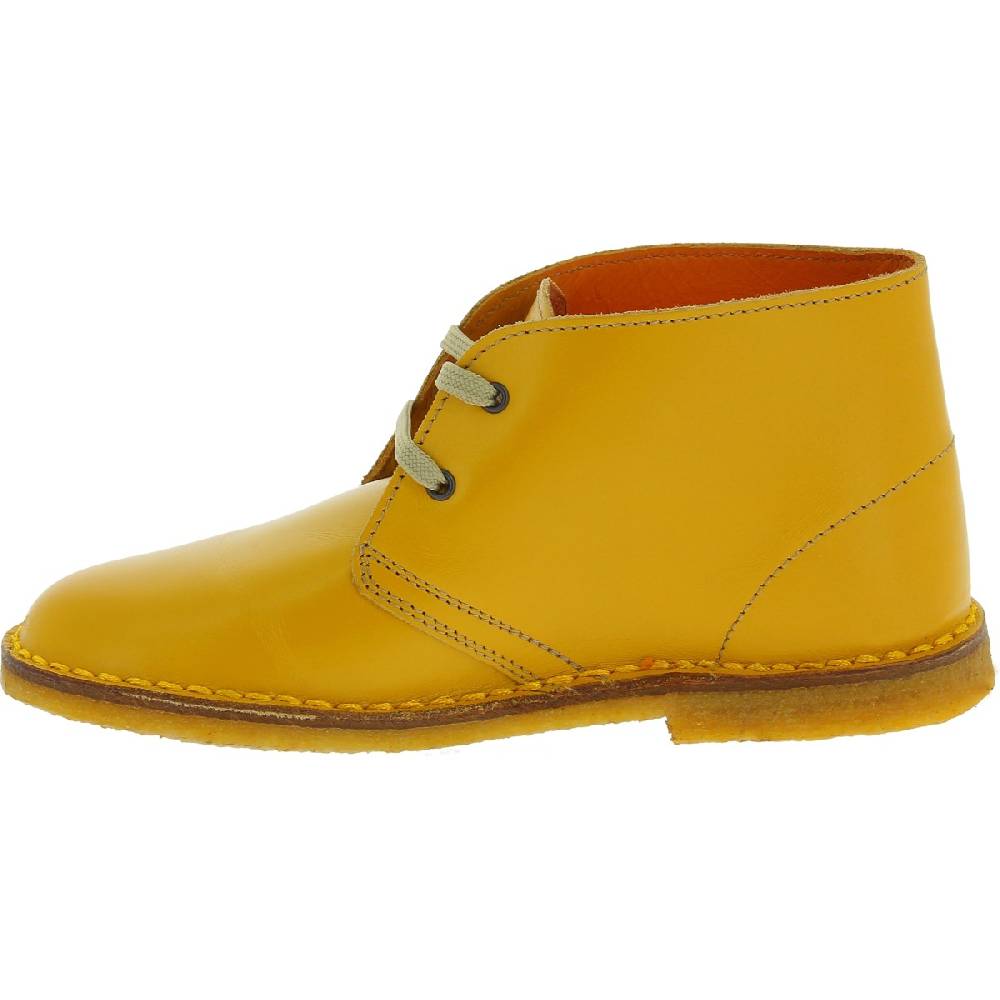 Lartigiano Del Cuoio Polacchine pelle da bambino color giallo fatte a mano in Italia Presa