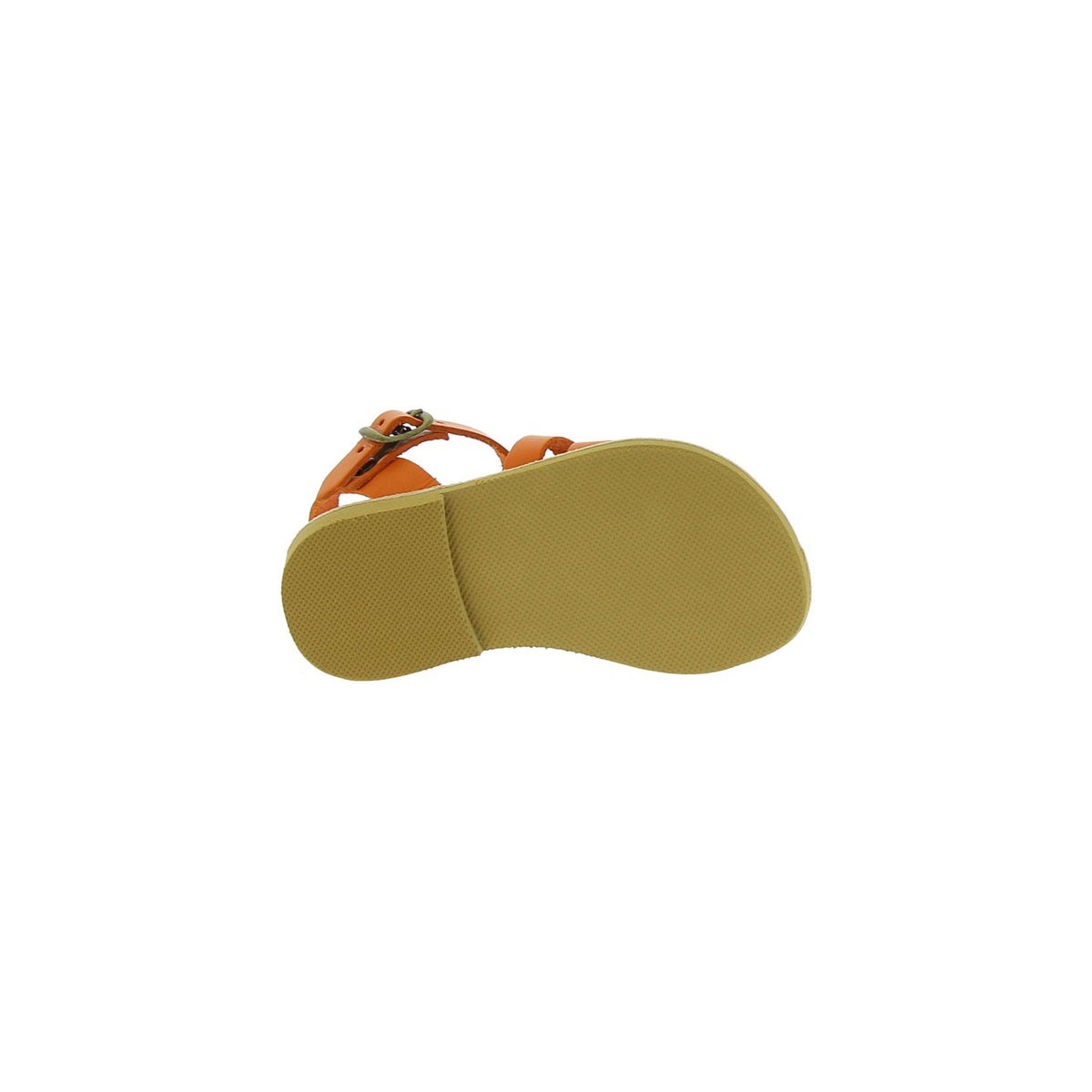 Lartigiano Del Cuoio Sandalo da bambino in pelle di vitello arancione chiusura con fibbia Sconto