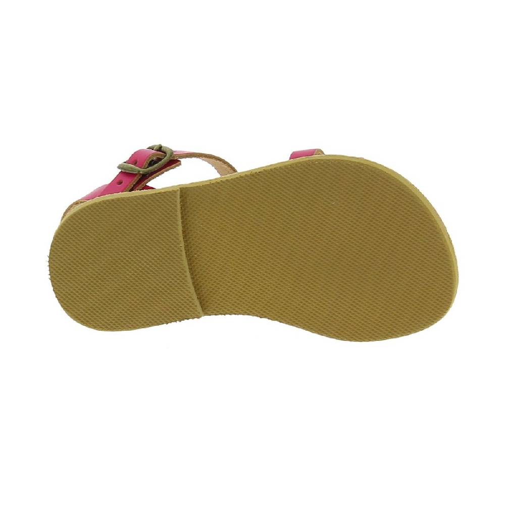 Lartigiano Del Cuoio Sandali intrecciati da bambina in pelle di vitello fucsia chiusura con fibbia Offerta