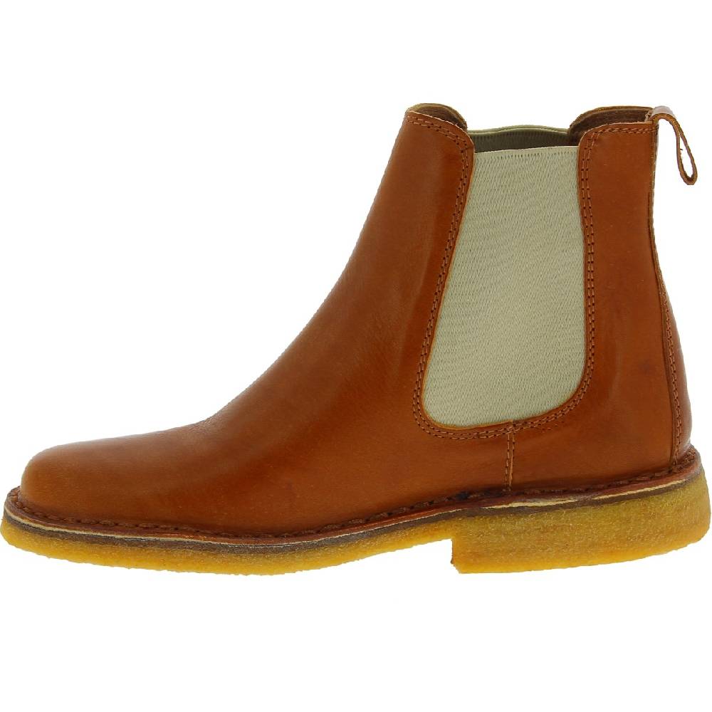 Lartigiano Del Cuoio Stivaletti chelsea donna in pelle marrone e suola in para artigianali Outlet