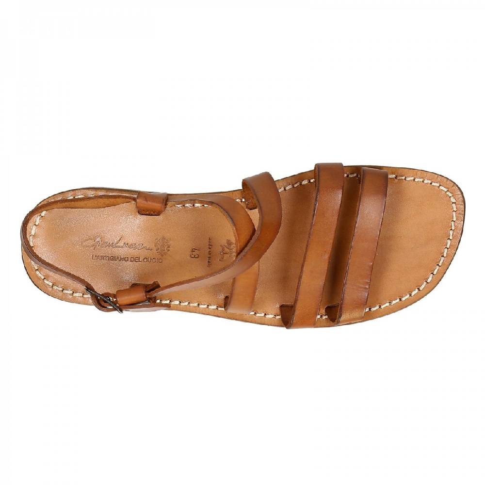 Lartigiano Del Cuoio Sandali francescani uomo fatti a mano in pelle color cuoio antico Offerte