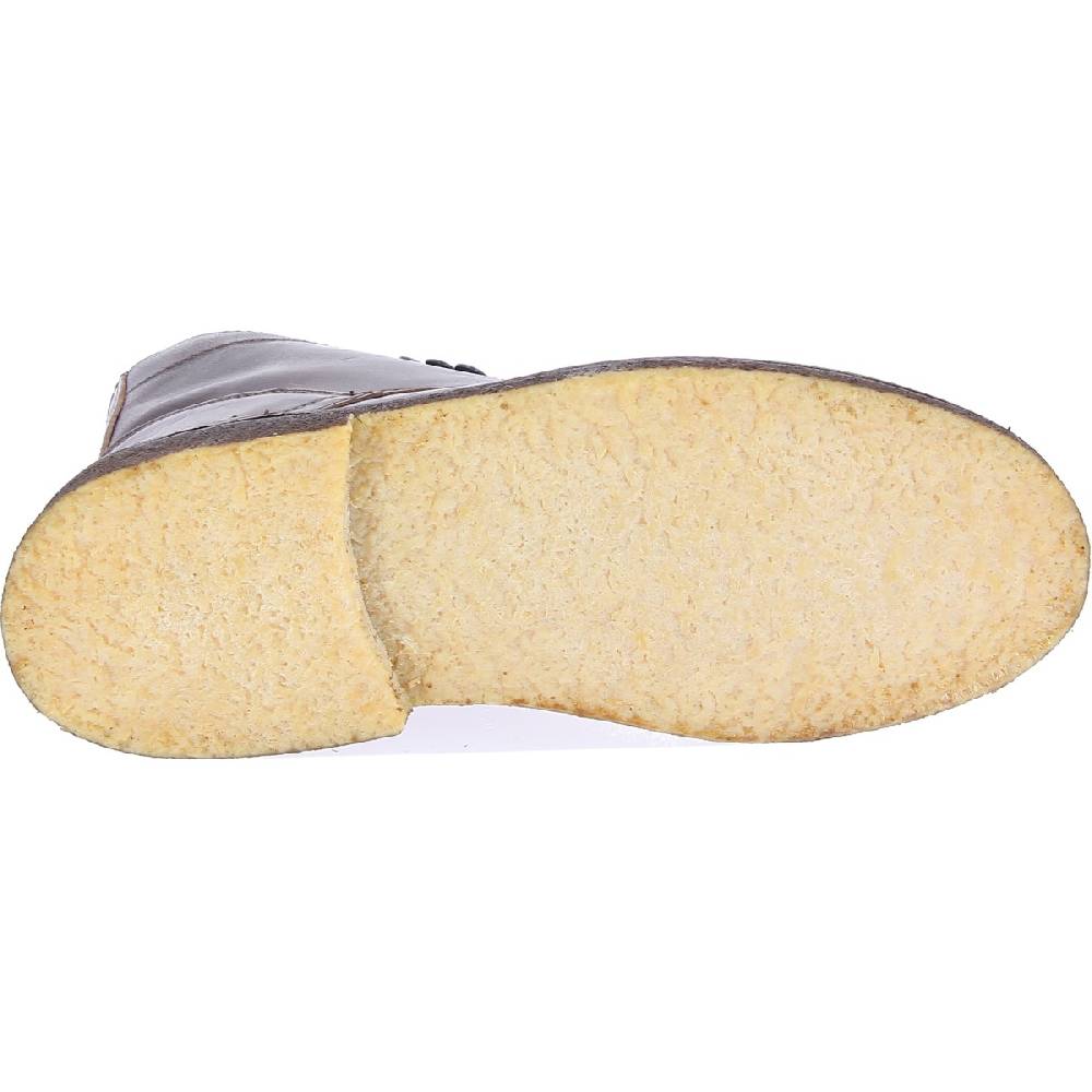 Lartigiano Del Cuoio Stivaletti da donna in pelle marrone scuro con fodera invernale Moda