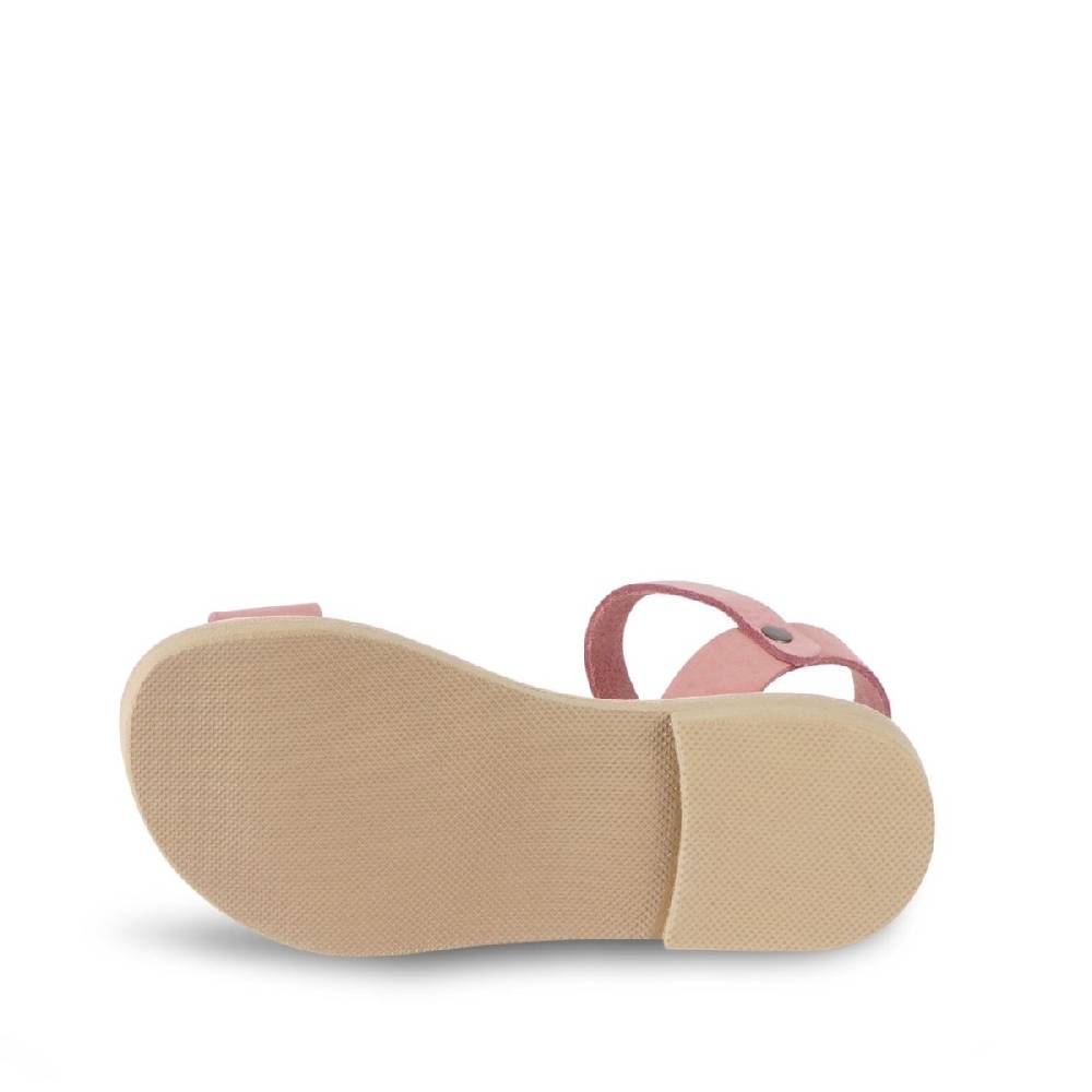 Lartigiano Del Cuoio Sandali infradito da bambina in pelle nubuk rosa chiusura con fibbia Offerte