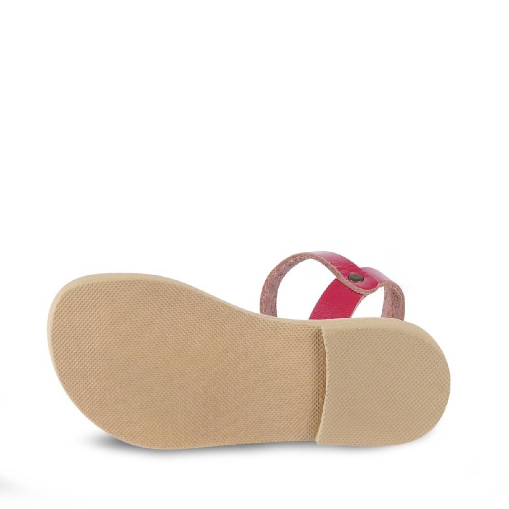 Lartigiano Del Cuoio Sandali infradito da bambina in pelle di vitello fucsia chiusura con fibbia 2025