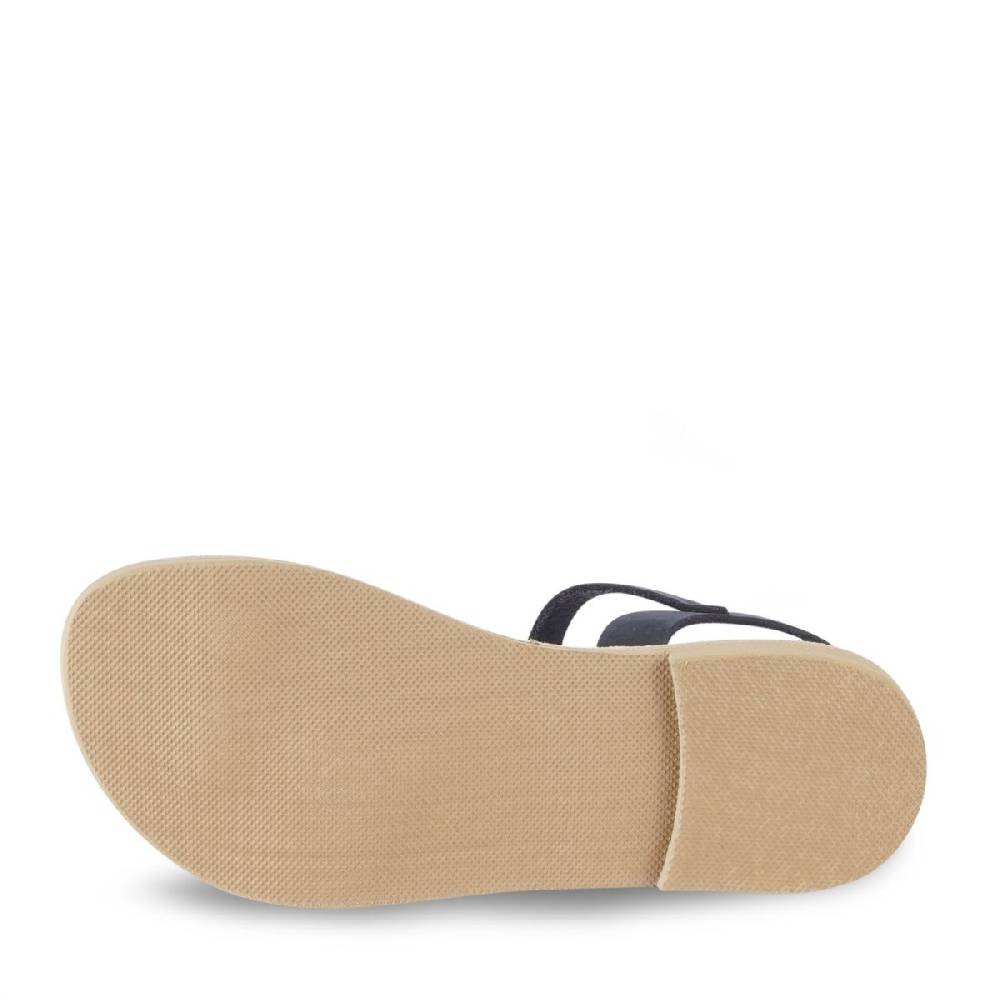Lartigiano Del Cuoio Sandali infradito da bambino in pelle nubuk blu chiusura con fibbia Italy