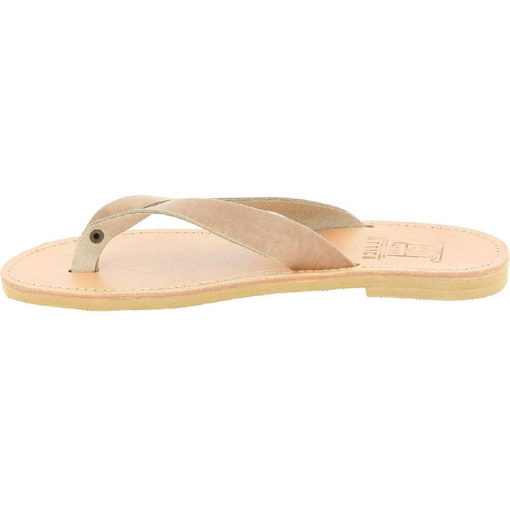 Lartigiano Del Cuoio Sandali infradito slip-on da uomo in pelle nabuk nude fatti a mano Promozione
