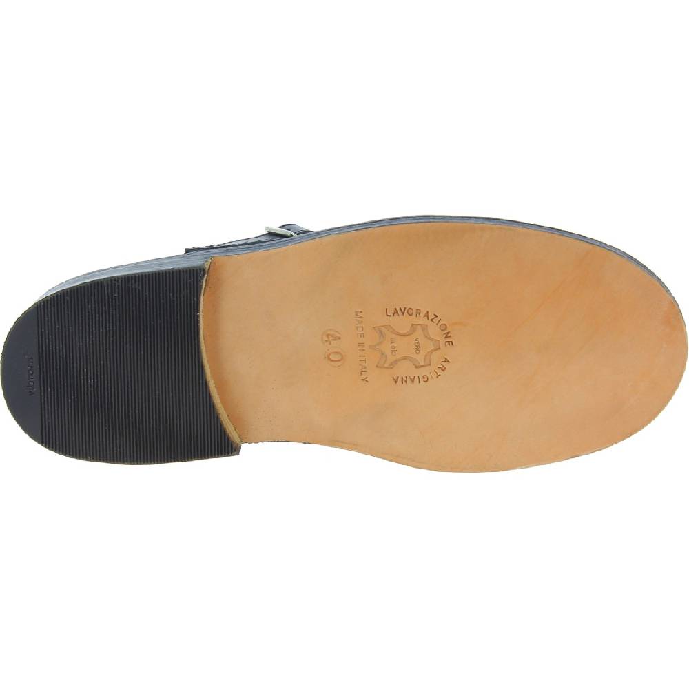 Lartigiano Del Cuoio Scarpe occhio di bue da adulto in pelle nera fatte a mano in Italia Prezzo Ridotto