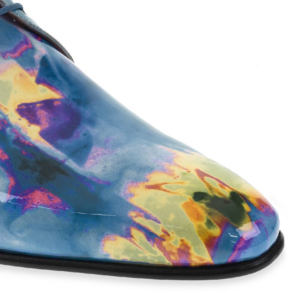 Lartigiano Del Cuoio Derby da cerimonia in vernice Psychedelic - Fratelli Borgioli - Artigianalità Italiana Sottocosto