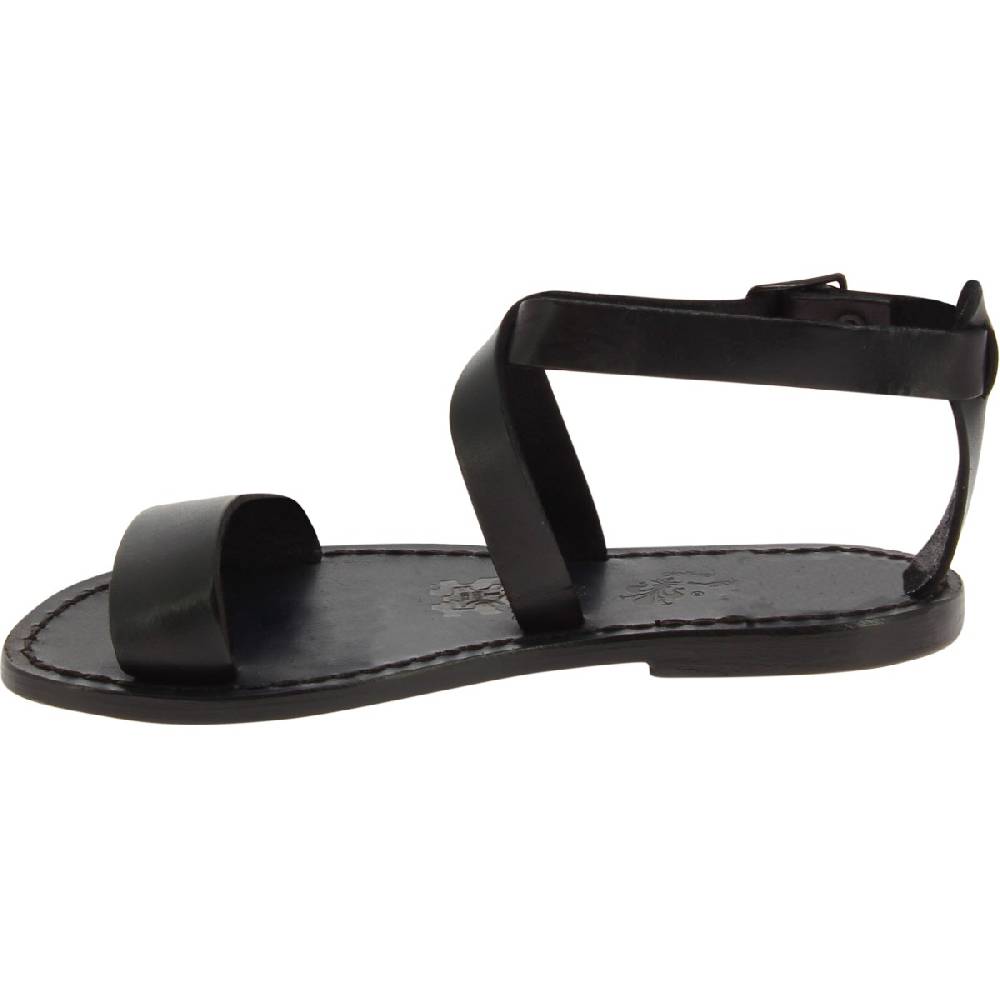 Lartigiano Del Cuoio Sandali donna in pelle nero fatti a mano in Italia Sconto