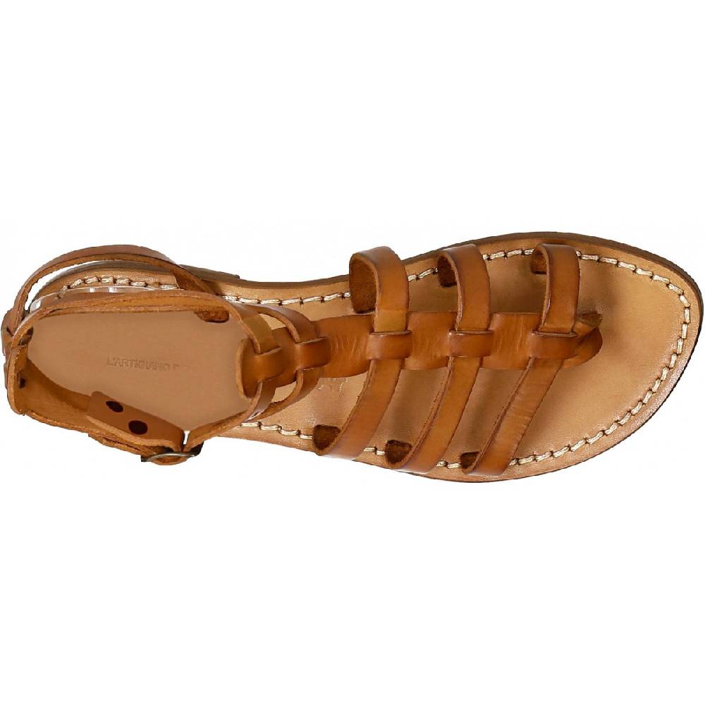 Lartigiano Del Cuoio Sandali gladiatore in pelle colore cuoio antico fatti a mano in Italia Offerta