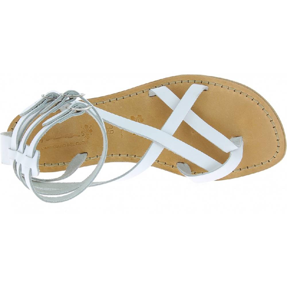 Lartigiano Del Cuoio Sandali gladiatore fatti a mano in pelle colore bianco Economico