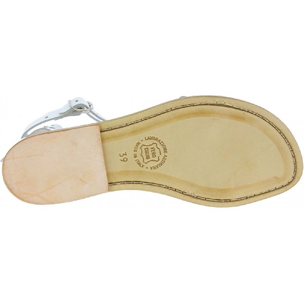 Lartigiano Del Cuoio Sandali gladiatore fatti a mano in pelle colore bianco Economico