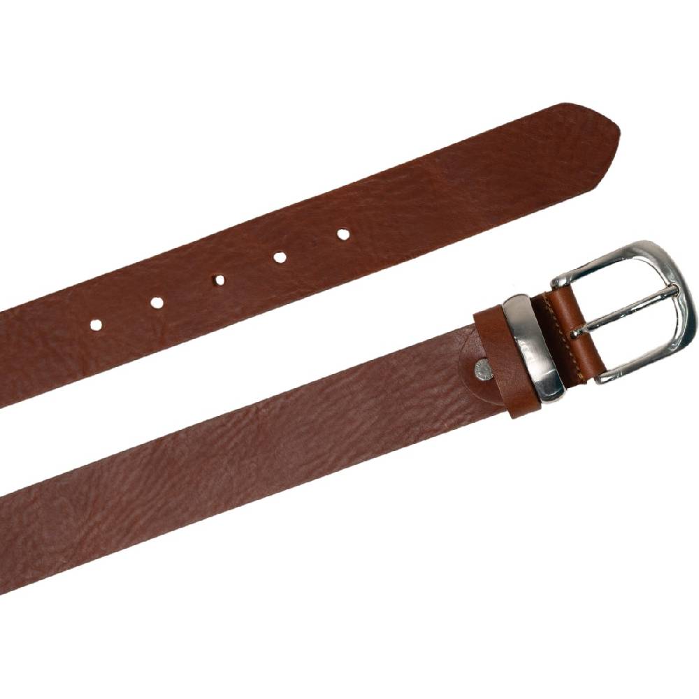 Lartigiano Del Cuoio Cintura in pelle color cuoio con fibbia e passante in metallo Acquista Ora