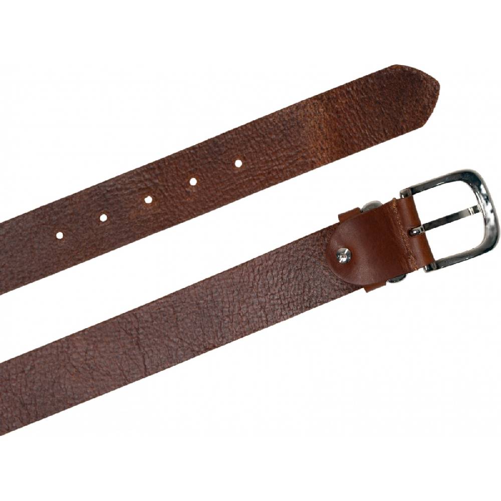 Lartigiano Del Cuoio Cintura in pelle color cuoio con fibbia e passante in metallo Acquista Ora
