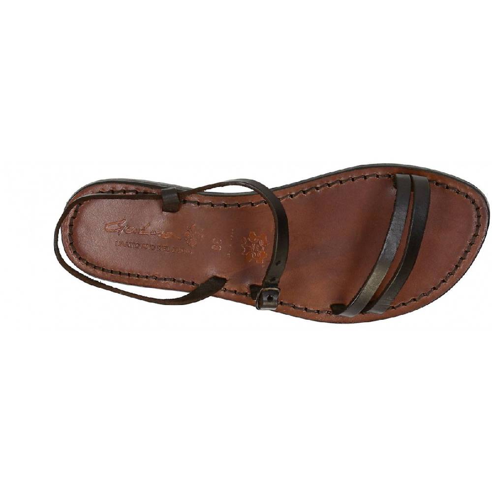 Lartigiano Del Cuoio Sandali schiava bassi da donna color testa di moro Shopping Online