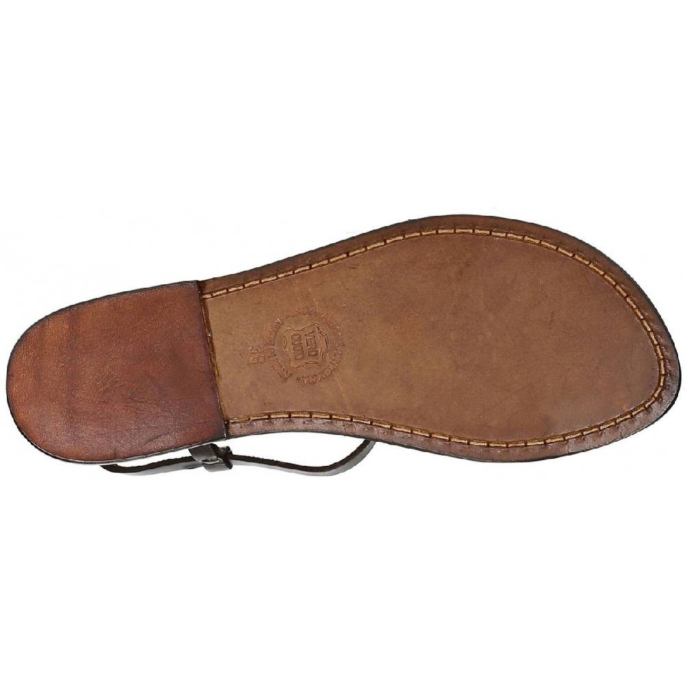 Lartigiano Del Cuoio Sandali schiava bassi da donna color testa di moro Shopping Online
