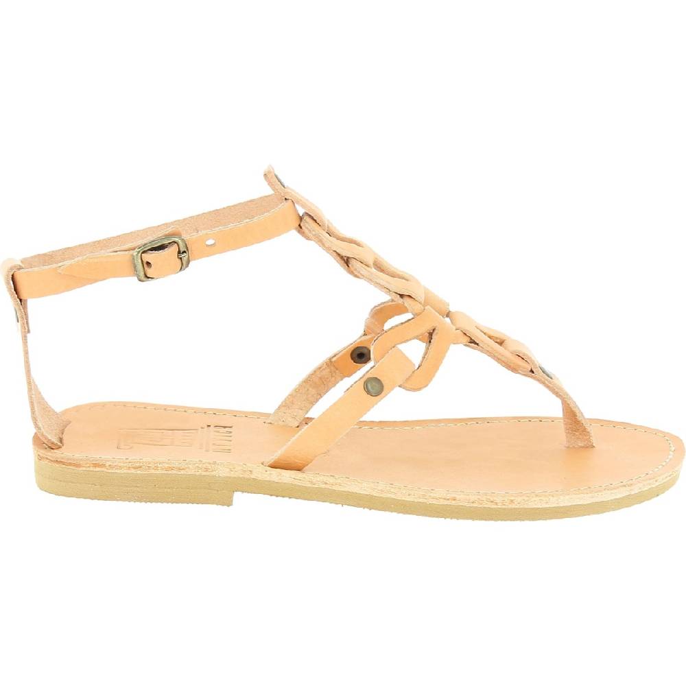 Lartigiano Del Cuoio Sandali infradito da donna con lacci incrociati fatti a mano in pelle di vitello nude Saldi