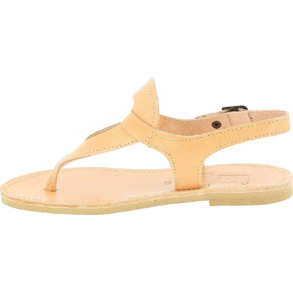 Lartigiano Del Cuoio Sandali infradito a goccia da donna fatti a mano in pelle di vitello colore nude Vendita Economica