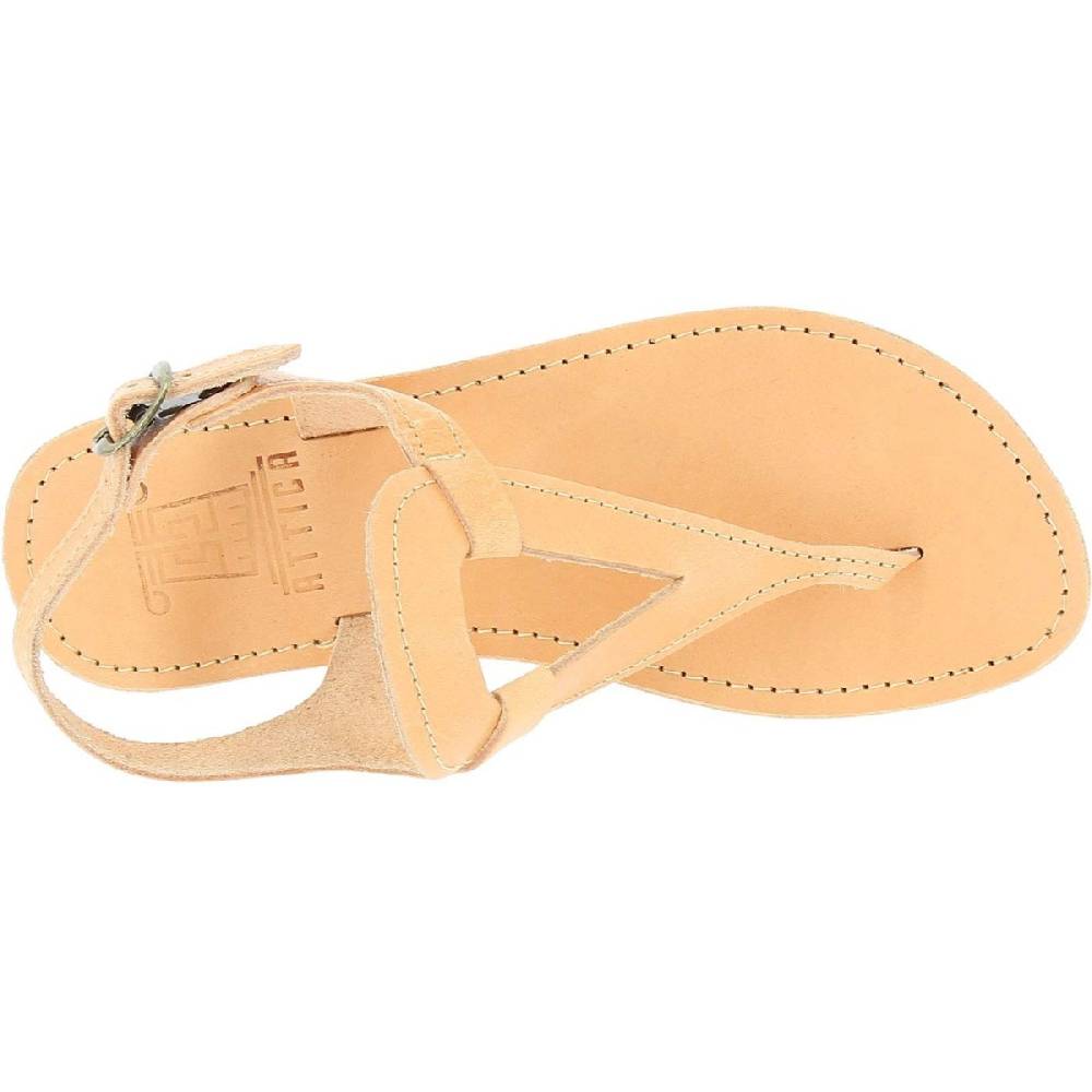 Lartigiano Del Cuoio Sandali infradito a goccia da donna fatti a mano in pelle di vitello colore nude Vendita Economica