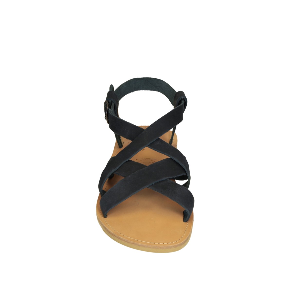 Lartigiano Del Cuoio Sandali infradito da uomo in pelle nabuk nero fatti a mano Promozione