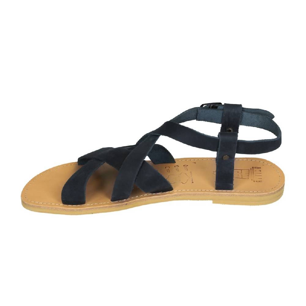 Lartigiano Del Cuoio Sandali infradito da uomo in pelle nabuk nero fatti a mano Promozione