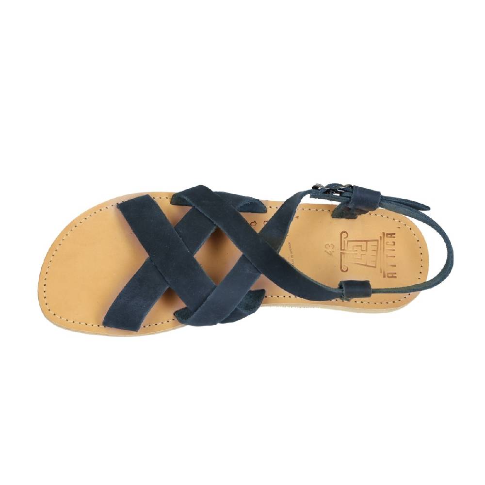 Lartigiano Del Cuoio Sandali infradito da uomo in pelle nabuk nero fatti a mano Promozione