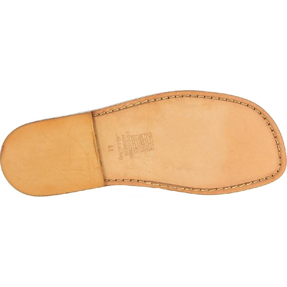Lartigiano Del Cuoio Sandali da uomo a gabbia in pelle color cuoio Spedizione Gratuita