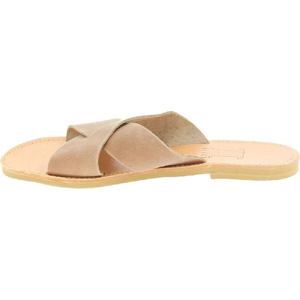 Lartigiano Del Cuoio Sandali uomo in nubuck marrone chiaro fatti a mano in Grecia Acquista Ora