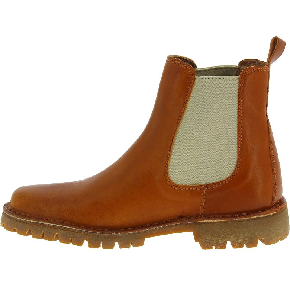 Lartigiano Del Cuoio Stivaletto beatles donna in pelle marrone e suola Vibram Prezzo Ridotto