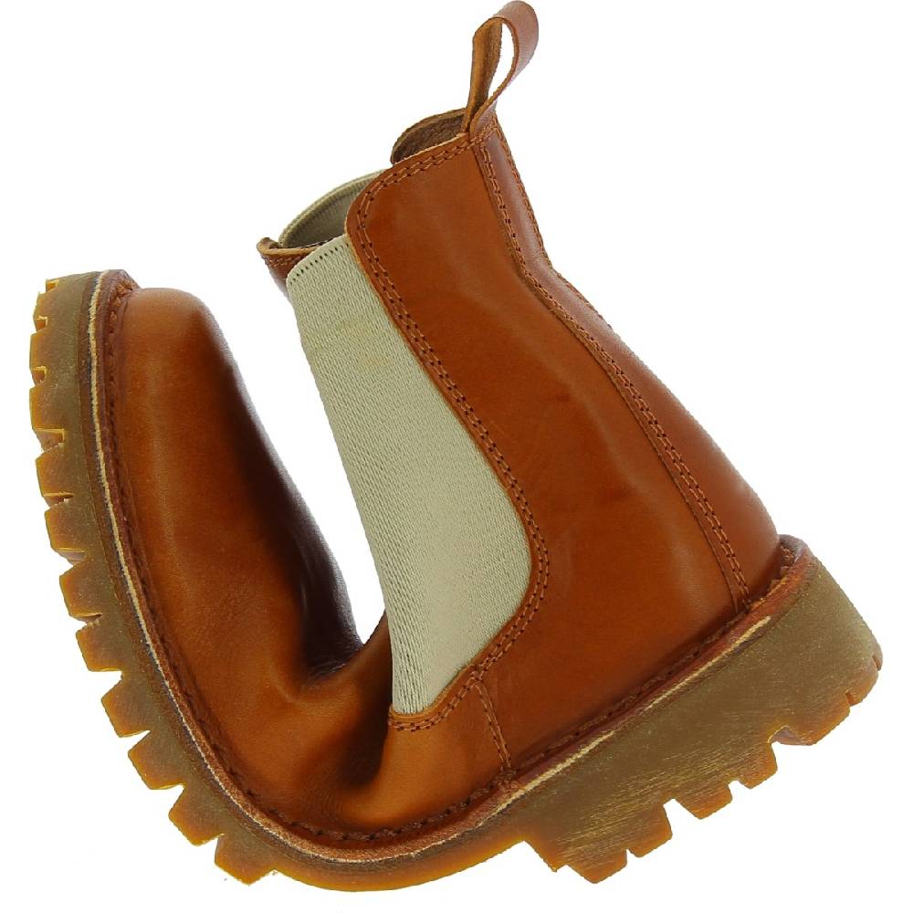 Lartigiano Del Cuoio Stivaletto beatles in pelle marrone e suola Vibram Sottocosto
