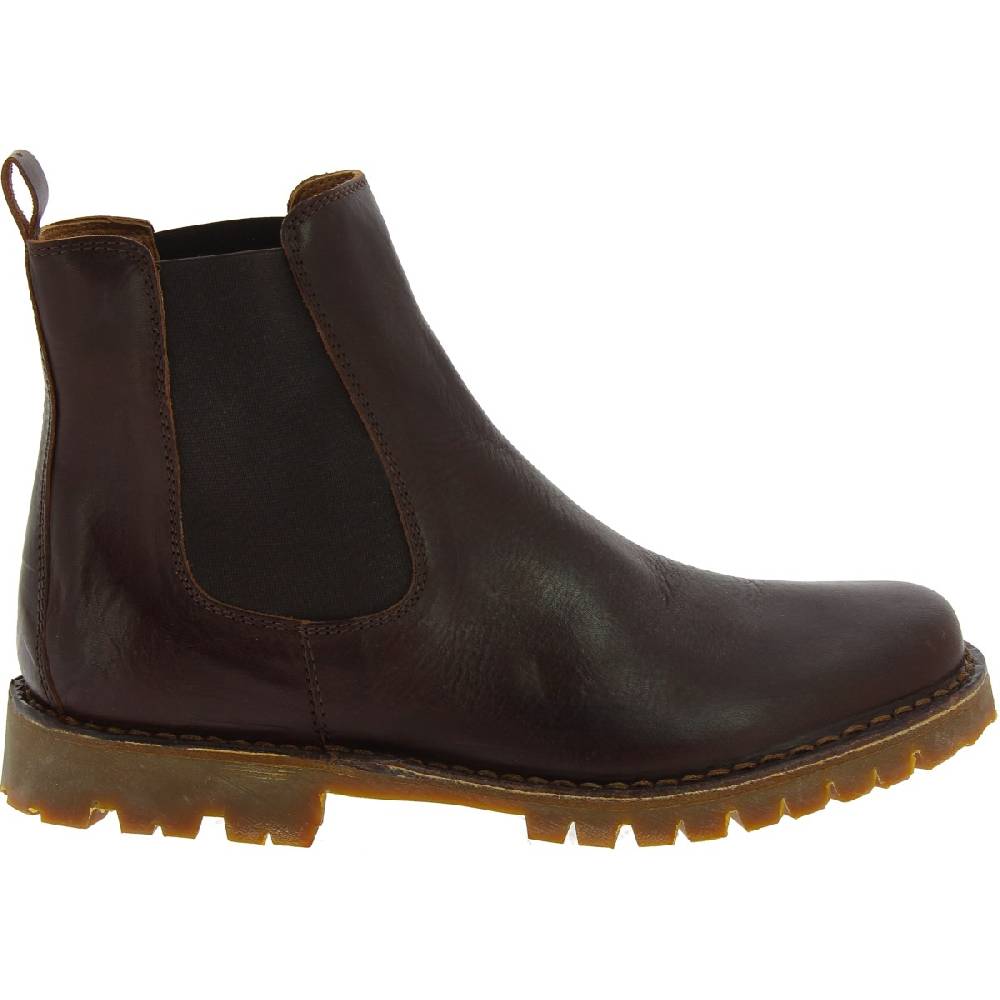 Lartigiano Del Cuoio Stivaletto beatles in pelle marrone scuro e suola Vibram Convenienza