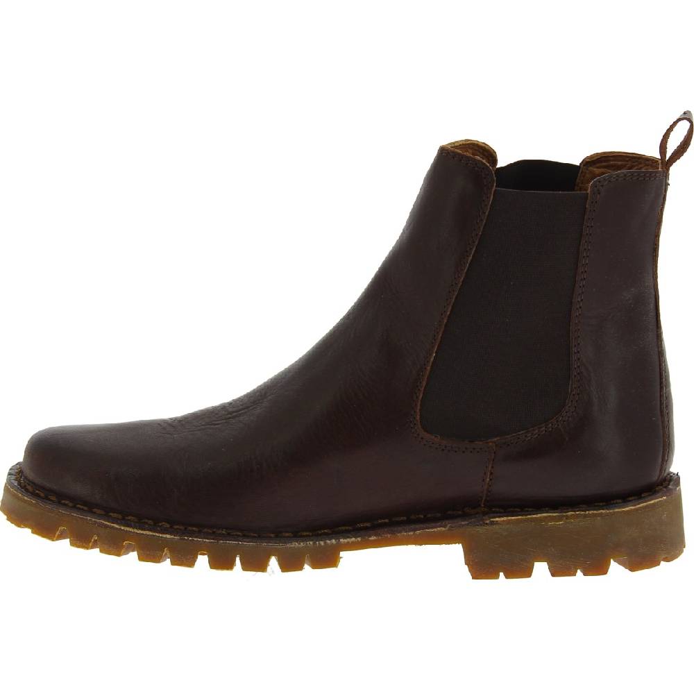 Lartigiano Del Cuoio Stivaletto beatles in pelle marrone scuro e suola Vibram Convenienza