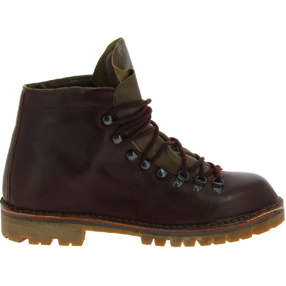 Lartigiano Del Cuoio Scarpone donna da montagna in pelle marrone scuro conciata al vegetale Sconto